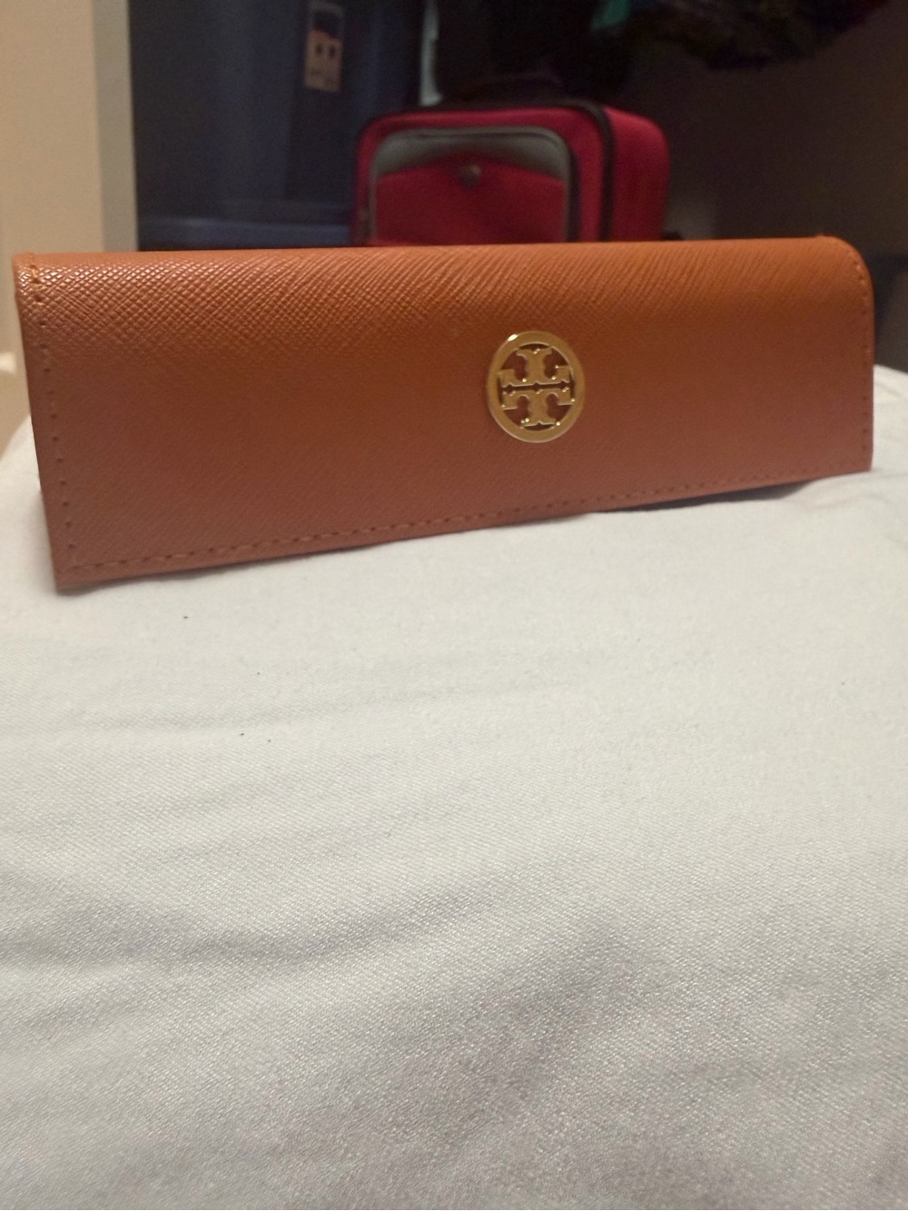 Tory Burch Small Eye Glasses Case with Gold Logo